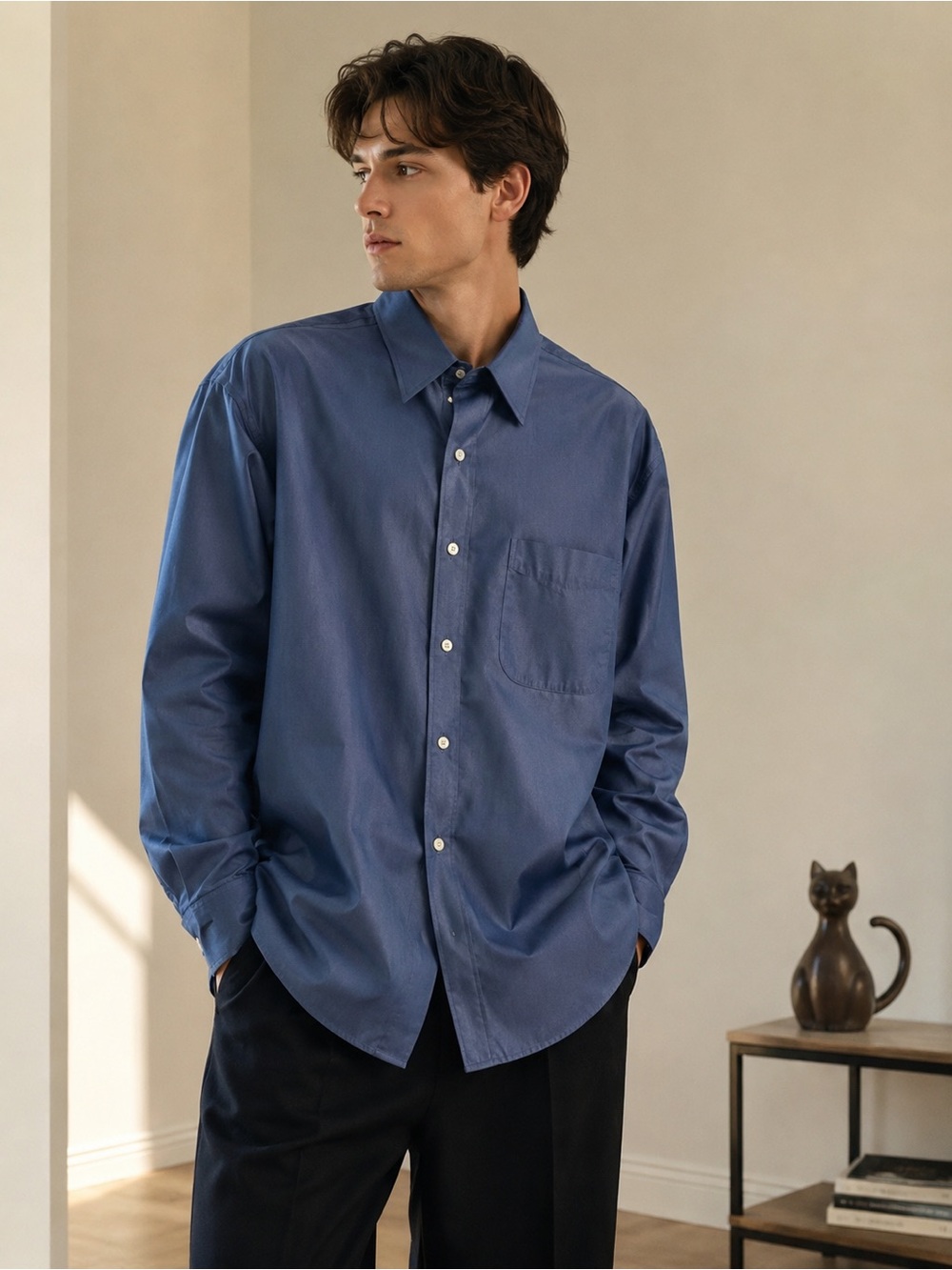 Brooks Brothers Blue Button-Up Dress Shirt